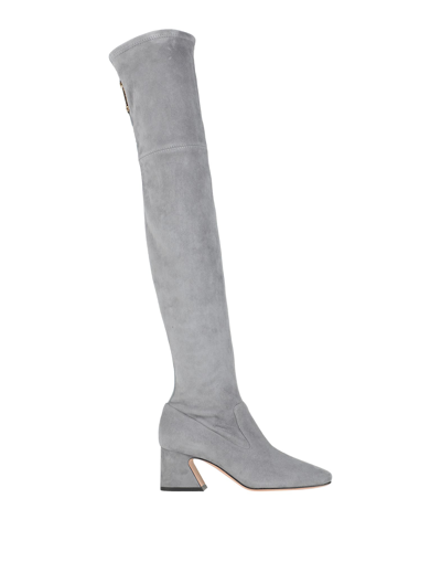 Shop Alberta Ferretti Woman Boot Grey Size 8 Soft Leather