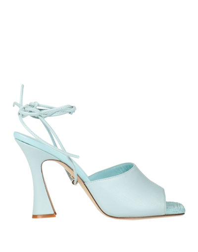 Shop Giampaolo Viozzi Sandal Woman Sandals Sky Blue Size 11 Soft Leather
