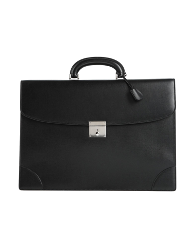 Shop Valextra Woman Handbag Black Size - Calfskin