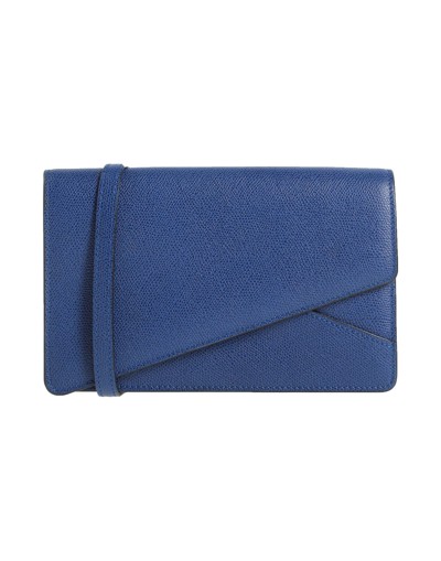 Shop Valextra Woman Cross-body Bag Blue Size - Soft Leather