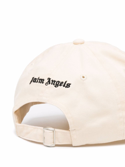 Palm Angels Embroidered-logo Baseball Cap In White