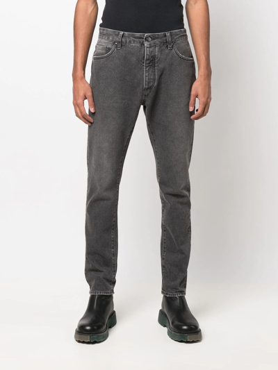 Palm Angels Cotton Denim Jeans In Black