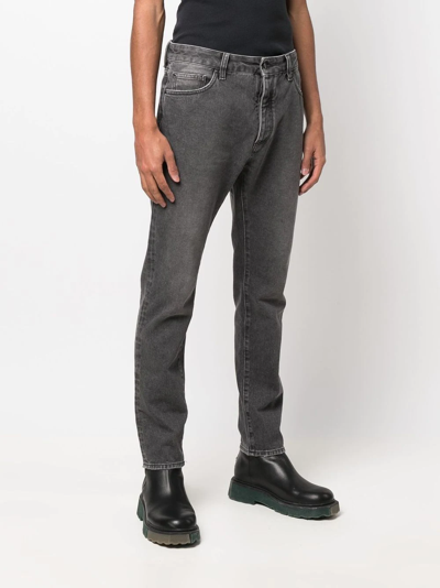 Palm Angels Cotton Denim Jeans In Black