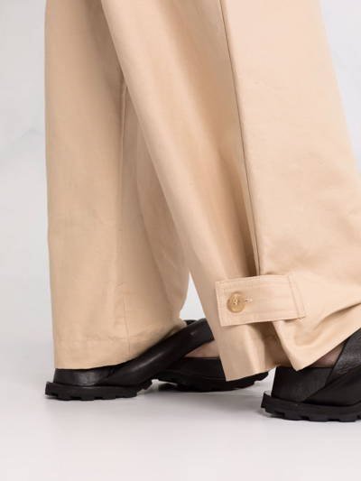 Shop Ambush Wide-leg Cargo Trousers In Neutrals