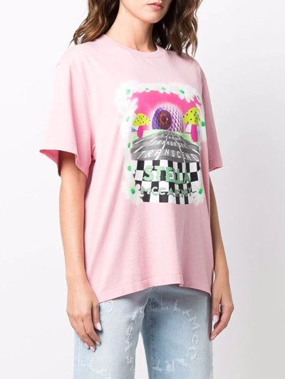Shop Stella Mccartney Graphic-print T-shirt In Rosa
