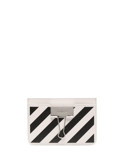 Shop Off-white Binder Diag Cardholder In White