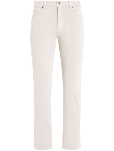 Shop Ermenegildo Zegna Straight-leg Denim Jeans In White