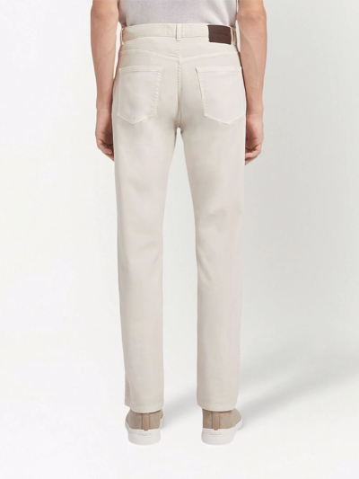 Shop Ermenegildo Zegna Straight-leg Denim Jeans In White