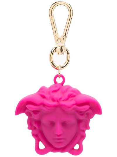 Shop Versace La Medusa Key Ring In Rosa