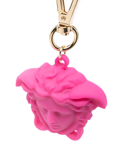 Shop Versace La Medusa Key Ring In Rosa
