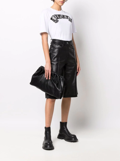 Philipp Plein Rhinestone-embellished Branded T-shirt In Weiss