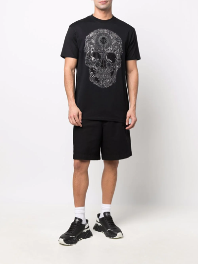 Shop Philipp Plein Baroque Skull-print T-shirt In Schwarz