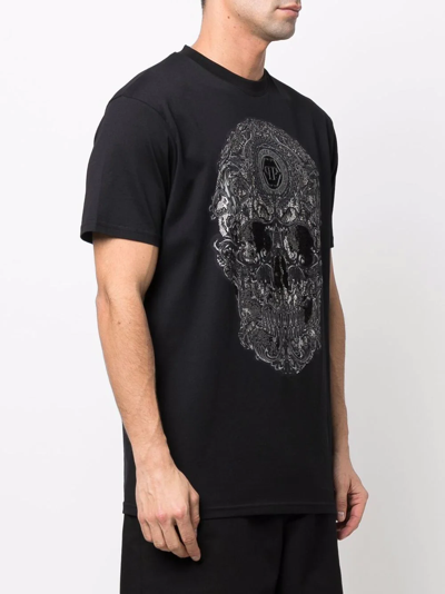 Shop Philipp Plein Baroque Skull-print T-shirt In Schwarz