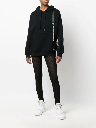 Philipp Plein Tulle Monogram Leggings In Schwarz