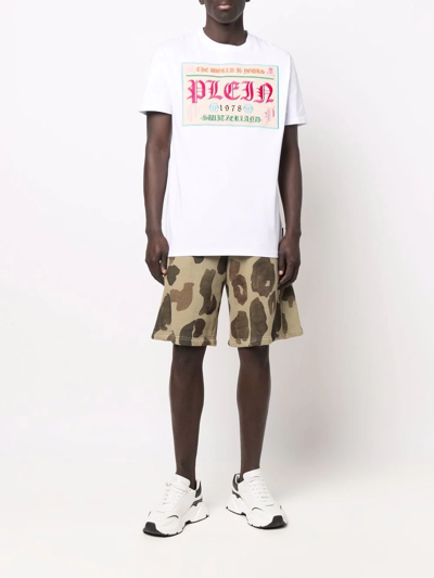 Shop Philipp Plein Logo-print T-shirt In Weiss