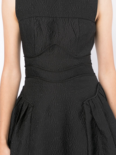 Rachel Gilbert Sophia Textured Sleeveless Dress In Schwarz