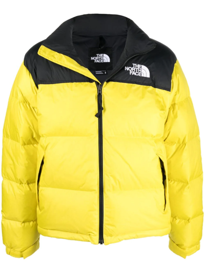Shop The North Face Nuptse 1996 Hooded Padded Jacket In Gelb