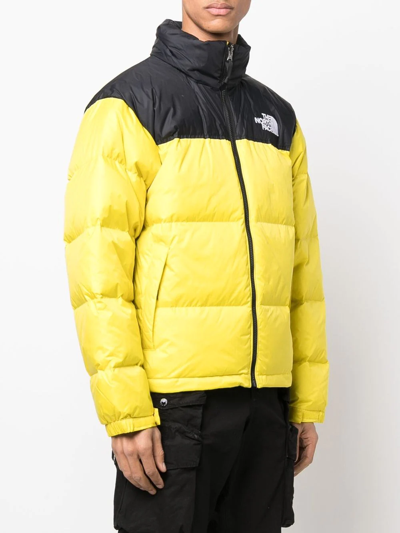 Shop The North Face Nuptse 1996 Hooded Padded Jacket In Gelb
