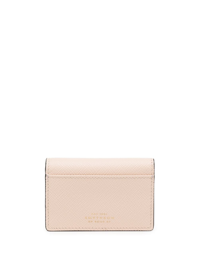 Shop Smythson Folded Leather Card Case In Skin Tones