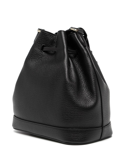 Shop Smythson Ludlow Leather Bucket Bag In Schwarz