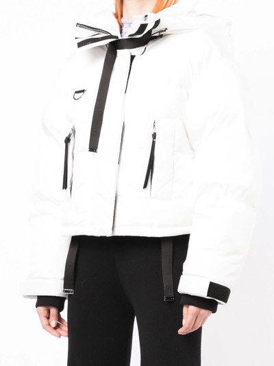 Shop Shoreditch Ski Club Willow Short Puffer Jacket In Weiss
