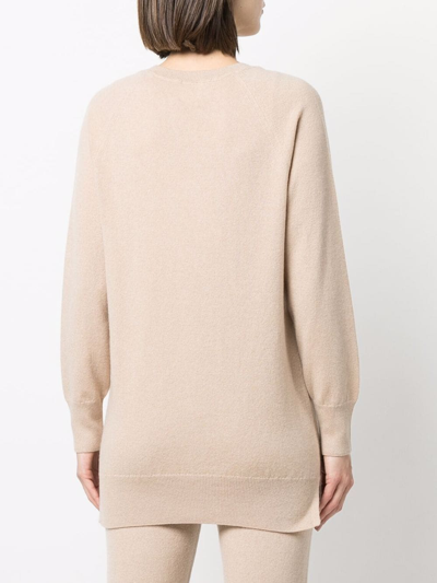 Paula V-neck Cashmere Jumper In Nude