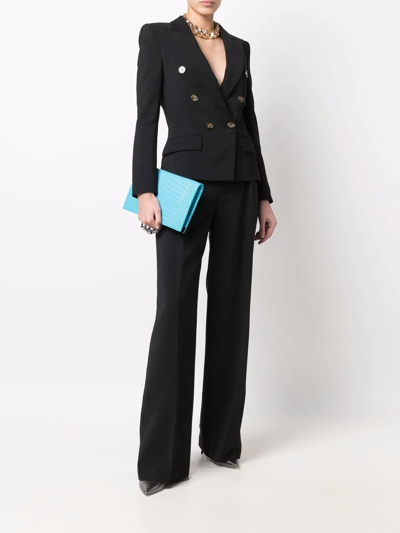 Shop Alexandre Vauthier Peak-lapels Double-breasted Blazer In Schwarz