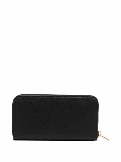 Shop Tom Ford Grained Continental Wallet In Schwarz
