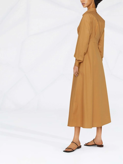 Shop Ivy & Oak Mid-length Cotton Shirt Dress In Braun