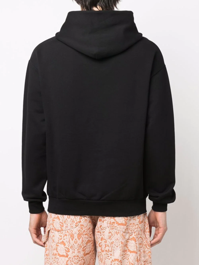 Shop Vivienne Westwood Embroidered-logo Pullover Hoodie In Schwarz