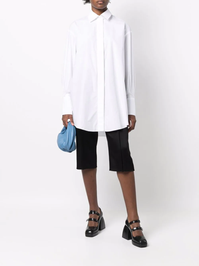 Shop Patou Organic-cotton Mini Shirtdress In Weiss