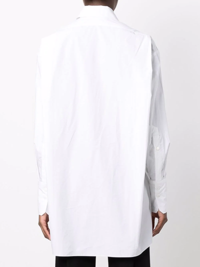 Shop Patou Organic-cotton Mini Shirtdress In Weiss