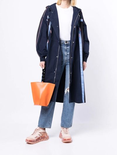 Bapy By *a Bathing Ape® Contrast-panel Raincoat In Blau