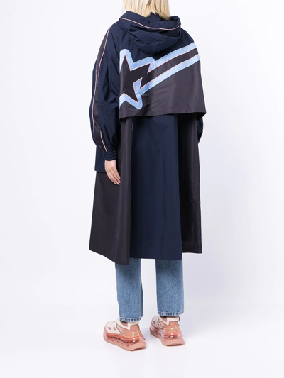 Bapy By *a Bathing Ape® Contrast-panel Raincoat In Blau