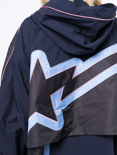 Bapy By *a Bathing Ape® Contrast-panel Raincoat In Blau