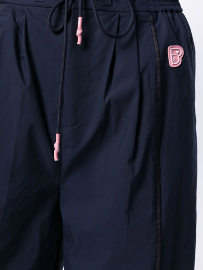 Bapy By *a Bathing Ape® Wide-leg Logo-patch Track Pants In Blau