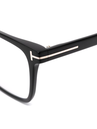 Tom Ford Black Square Frame Optical Glasses In Schwarz