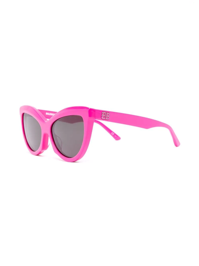 Shop Balenciaga Bb Cat-eye Frame Sunglasses In Rosa