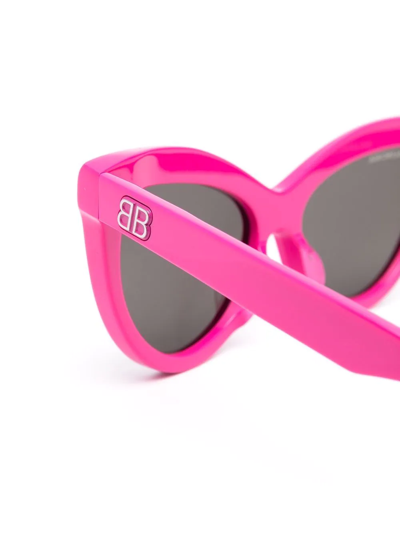 Shop Balenciaga Bb Cat-eye Frame Sunglasses In Rosa