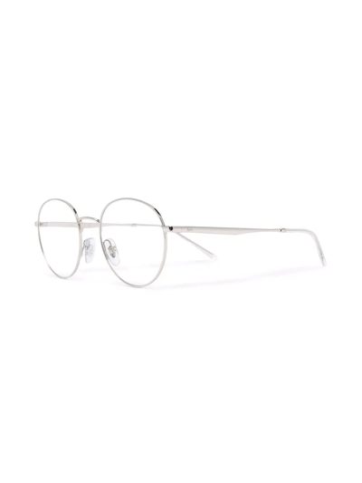 Ray Ban Round-frame Glasses In Silber