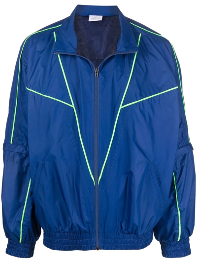 Shop Vetements Zip-front Track Jacket In Blau