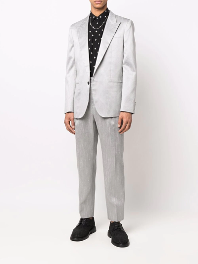 Saint Laurent Tailored-cut Trousers In Grey