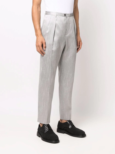 Saint Laurent Tailored-cut Trousers In Grey