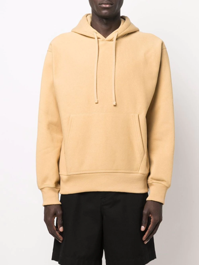 Shop Stussy Embroidered Logo Fleece Hoodie In Nude
