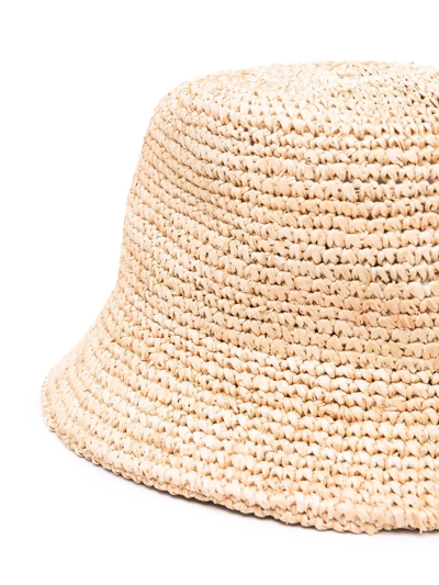 Shop Dsquared2 Embroidered Logo Bucket Hat In Nude