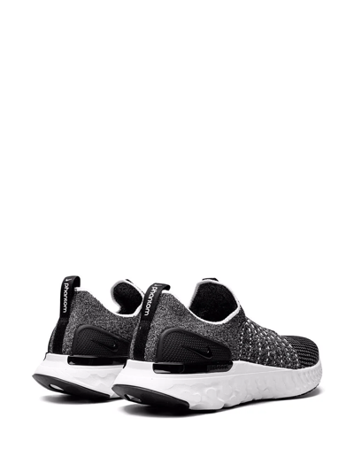 Shop Nike React Phantom Run Flyknit "black/white" Sneakers