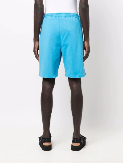 Shop Kenzo Logo-patch Bermuda Shorts In Blau