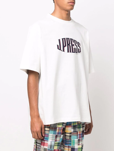 Shop Jpress Logo-print T-shirt In White