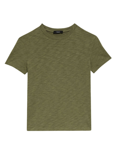 Shop Theory Tiny Tee Organic Cotton Crewneck In Willow