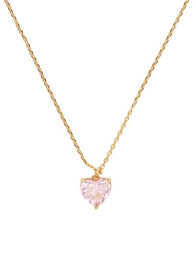 Shop Kate Spade Women's Birthstone Goldtone & Cubic Zirconia Pendant Necklace In Rose